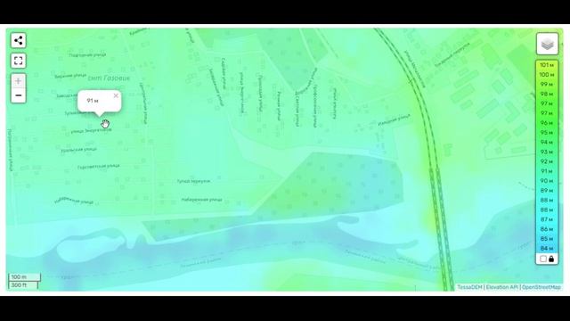 Зона подтопления Оренбурга