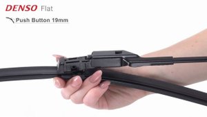 Установка дворников Denso Flat - Push Button 19mm