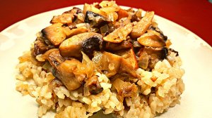 Рис с королевскими грибами (Портобелло)