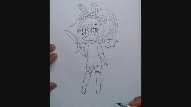 Как нарисовать gacha life арт \\ перерисовка персонажа из гача лайф