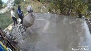 Заливаем  бетон! Ускоренно!! 4.5 Куба.4 часа, за 3 минуты!