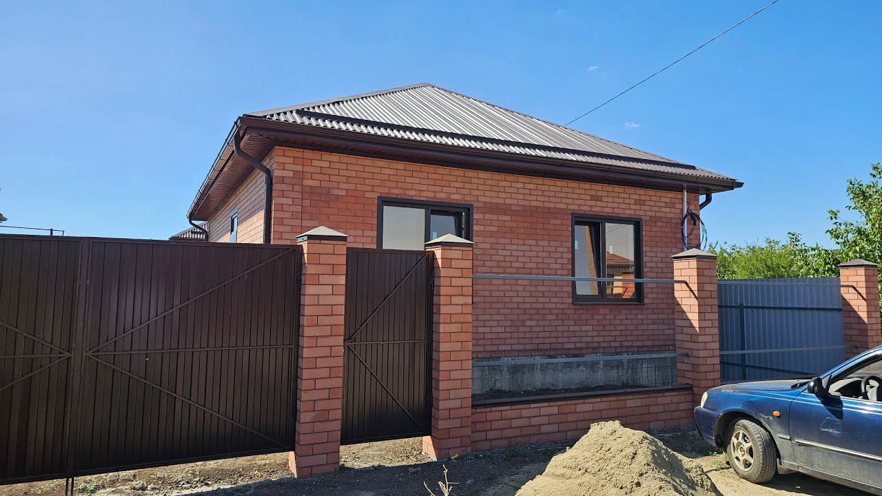 Новый кирпичный дом 80м2, Выселки Краснодарский край, газ, свет, центральный водопровод.