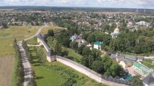 Печоры (Псковская область) / Вид с высоты птичьего полёта