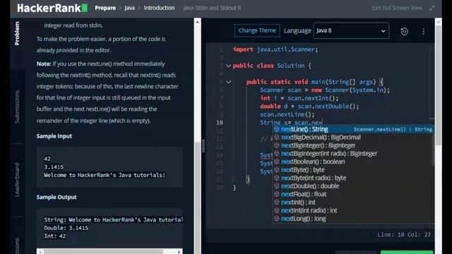 Java Stdin and Stdout 2 HackerRank