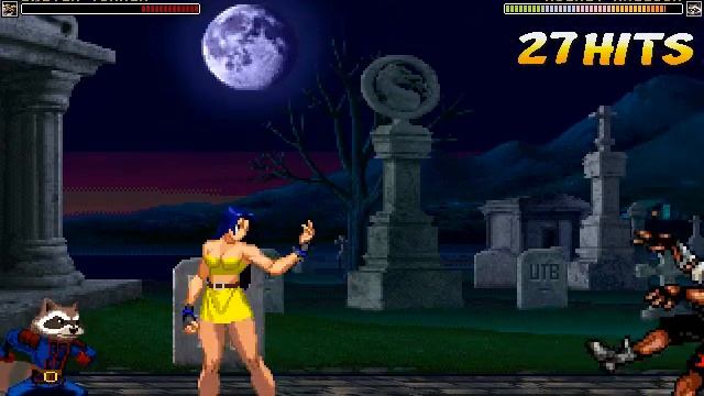 MUGEN Request: Axel Stone & Sketch Turner Vs Blaze Fielding & Rocket Raccoon