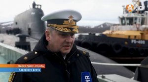 Атомная подводная лодка «Казань» прибыла в пункт постоянного базирования на Северном флоте HD720
