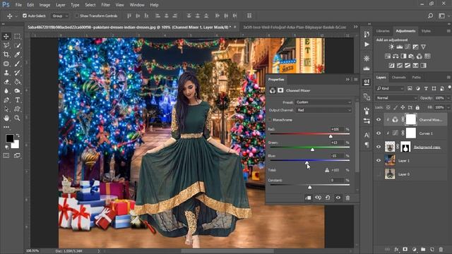 Photoshop tutorial - Photoshop Refine Edge & change background perfectly смотреть онлайн