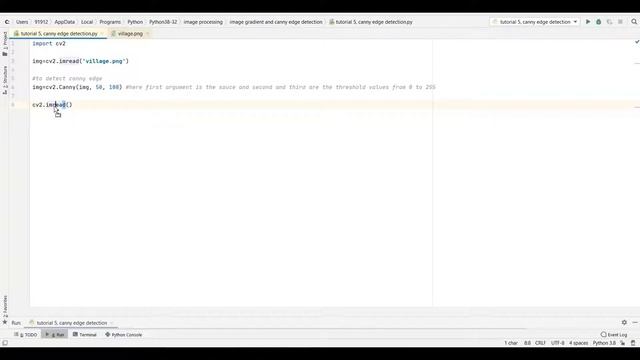 image processing tutorial 5, Canny edge detection in image using opencv python||edge detection