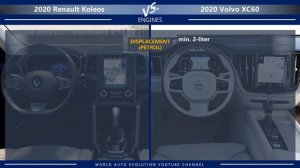 2020 Renault Koleos vs 2020 Volvo XC60 (technical comparison)
