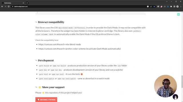 Dark mode Js- JavaScript Library to Integrate Darkmode Toggle