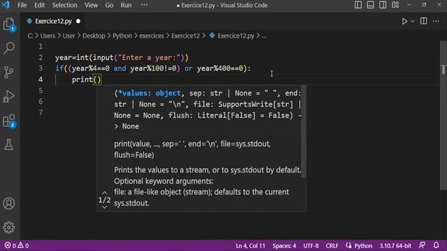 Practice Python : Basic Exercises for Beginners # 012 - The leap year