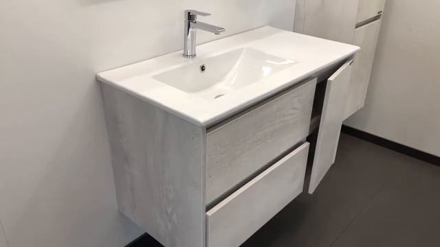 Мебель для ванной комнаты Комфорти Бремен 90 дуб белый смотреть онлайн