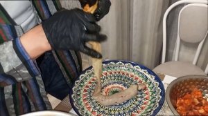 Казы (домашняя колбаса) из говядины с курдюком | qazi - homemade sausage