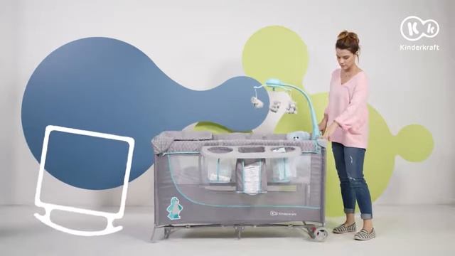 Кроватка - манеж 2в1 JOY Kinderkraft смотреть онлайн