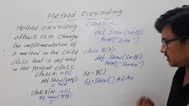 L 67: METHOD OVERRIDING IN PYTHON | PYTHON COURSE