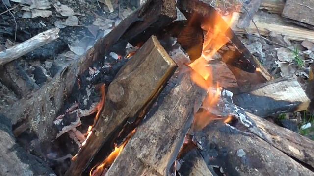 Костер горит,трещат поленья The fire is burning,crackling logs смотреть онлайн