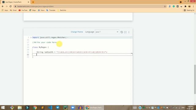 HackerRank Java Regex problem solution in Java | Java problems solutions | Programmingoneonone