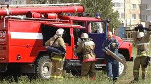 Учебная пожарная тревога в пришкольном лагере школы 19