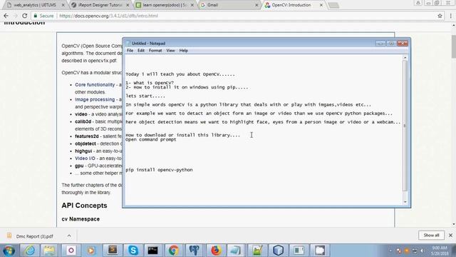 pip install opencv python