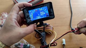 ЭЛЕКТРОННЫЙ УКАЗАТЕЛЬ - 3в1 Давление масло, Температура воды, Вольтметр