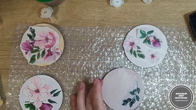 Подставки под кружки в технике декупаж смотреть онлайн