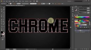 Chrome Text Effect #03 Adobe Illustrator Tutorial