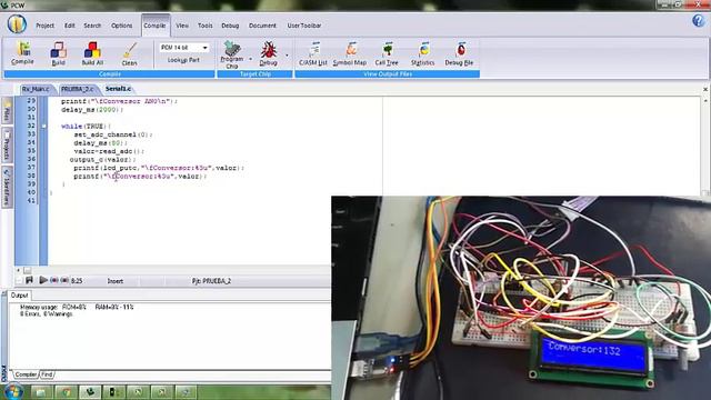 Comunicación serial PIC16F877A PROTEUS CCS смотреть онлайн