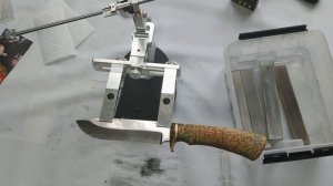 Заточка кованого ножа из 95х18 на заточной системе Kadet Expert от TSPROF + мини обзор ножа.