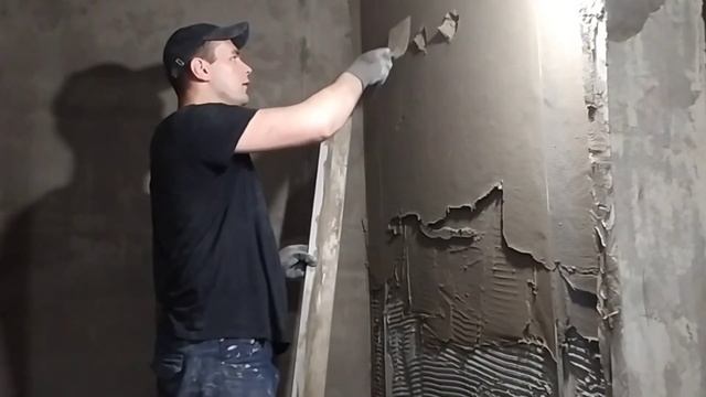 штукатурка ванной от А до Я.как сделать контактный слой!! смотреть онлайн
