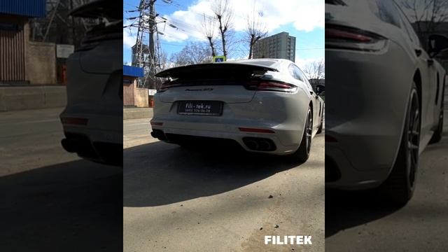 Шикарный выхлоп с регулировкой звука на Porsche Panamera GTS 4 литра 2020 года