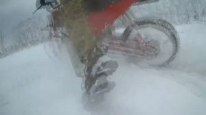 Cafe Racer Иж и Alpha (под кросс) дрифт по снегу