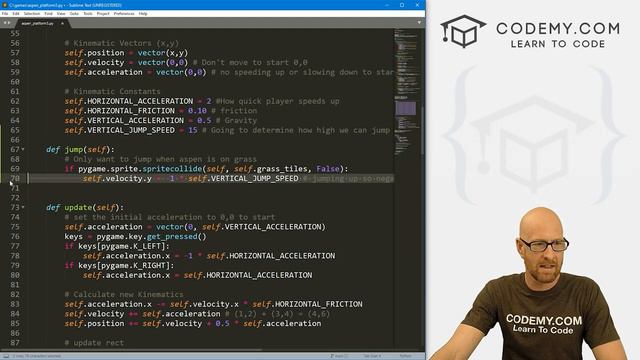 28. Platformer Game Jumping - PyGame Thursdays 28 смотреть онлайн