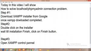 How to solve localhost/phpmyadmin connection problem with XAMPP