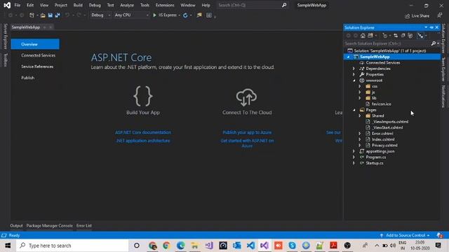 Create Sample Web application using Asp.net Core смотреть онлайн