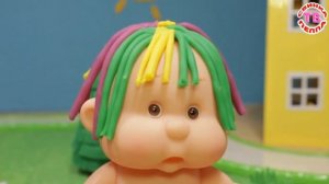 Куклы Пупсики мультфильмы для детей Беби Элайв Стрижет Play Doh Развивающий мультик для девочек Де