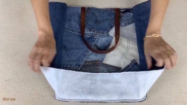 how to sew a denim tote bags with zipper tutorial, sewing diy a tote bags from old jeans, denim diy смотреть онлайн