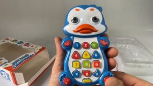 Обучающий детский планшет Play Smart «Умный смартфон» 7614 с цветной проекцией / пингвин