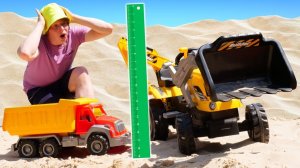 Моя песочница - Большие Машинки помощники Грузовик, Экскаватор и Трактор | Видео для детей