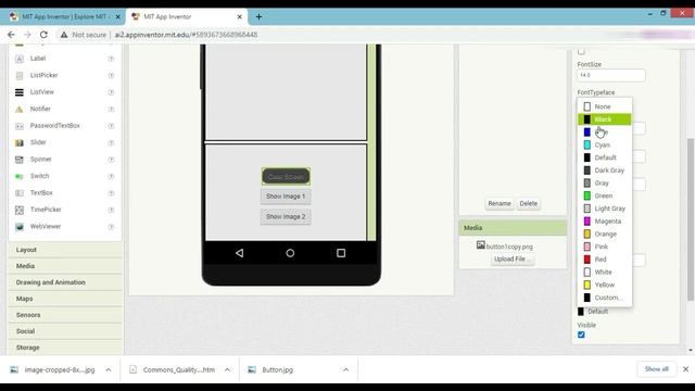MIT App Inventor Tutorial - 2 : Playing with Button
