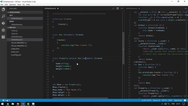Typescript Inheritance смотреть онлайн