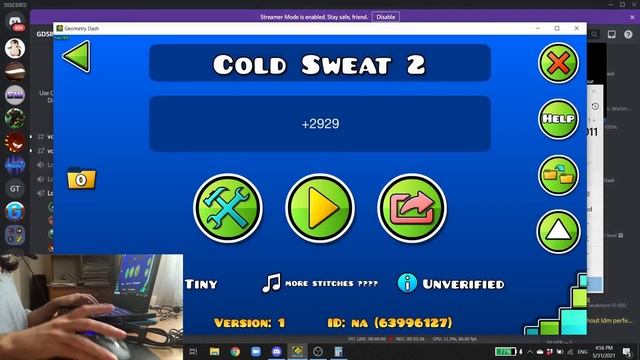 Cold Sweat 100% (My first extreme demon :D) смотреть онлайн