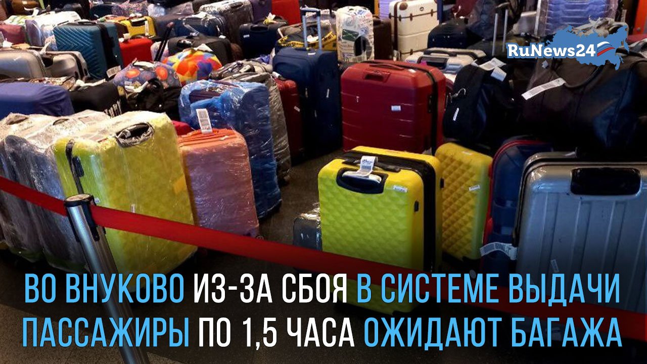Во Внуково из-за сбоя в системе выдачи пассажиры по 1,5 часа ожидают своего багажа
