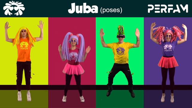 JUBA - PERFAM! Выбери свой цвет танцора и повторяй за ним!