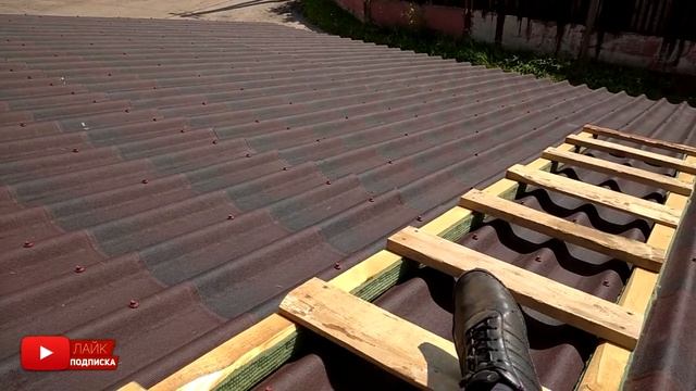 Ондулин, резка в длину+монтаж на саморезы. смотреть онлайн