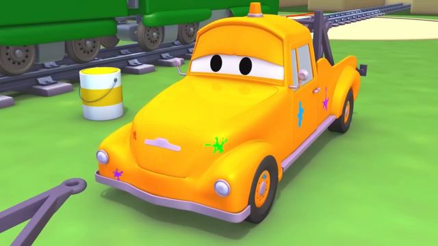 TROY The TRAIN and the ROCKET Spaceship in CAR CITY | CARS & TRUCKS CARTOON for CHILDREN смотреть онлайн