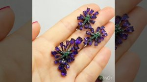 Украшения из серебра с натуральными аметистами и хромдиопсидом.