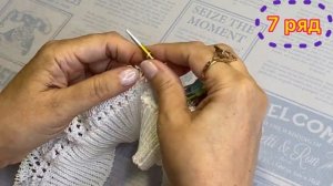 Вяжу ажурное платье с открытыми плечами/МК по вязанию узора