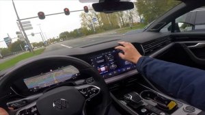 Volkswagen NEW Touareg R 2022 | 4K POV Test Drive | 340kw- 462hp | Meloe - Blue Detail inside