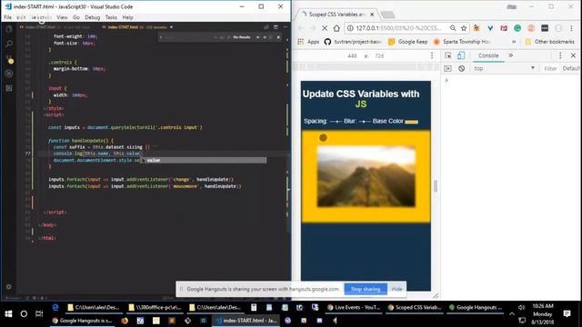 JavaScript30 CSS Variables walkthrough