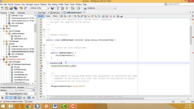 Airline Ticket Reservation System in Java Part 2